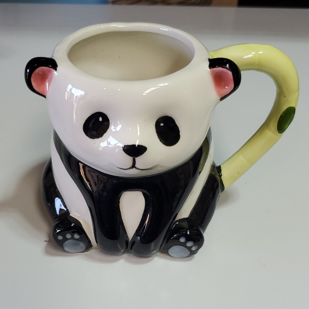 Panda Ceramic Mug with Black and White Design